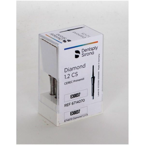 CEREC Primemill, Diamond Milling Bur, 1.2 CS, 1.2 mm 6/Pack, 6714070