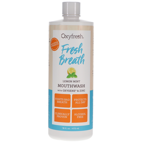 Maximum Strength Fresh Breath Lemon Mint Mouthwash (16oz), 190, (06/28/2025)