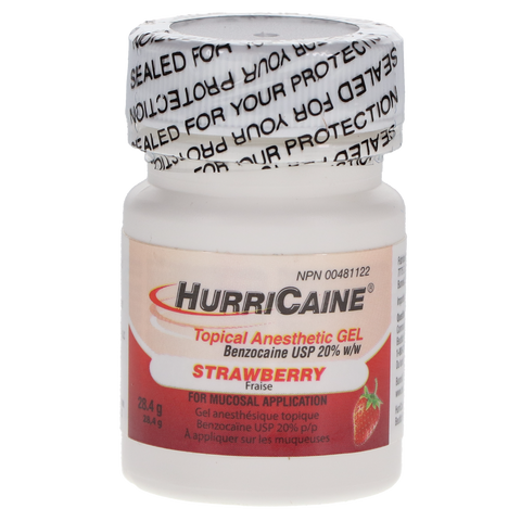 HurriCaine Topical Anesthetic Gel, 1 oz/Bt, Strawberry, 1/Pk, 0283-1016-31