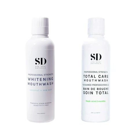 Mouthwash Trial Set Includes:
1 x 600ml Advanced Whitening Coconut Sea Salt and 1 x 600ml Total Care Fresh Mint, MWTS ? TRIAL