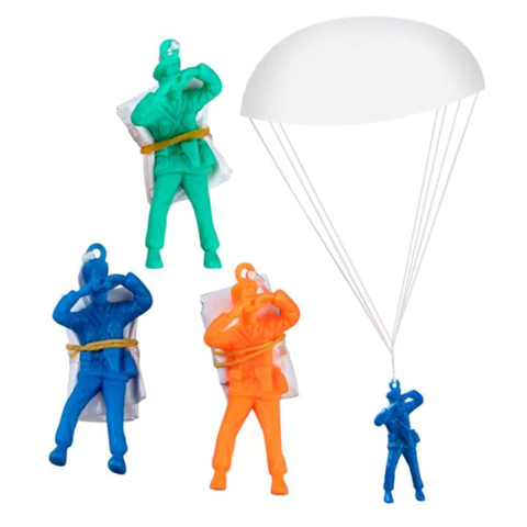 Toy Parachute Men Assorted Neon 48/Pk, S7185