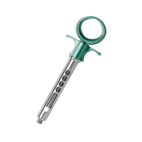 Self-Aspirating Anesthetic Syringe, Cook-Waite Type, Petite, Green, Metal, 1/Pk, P11058