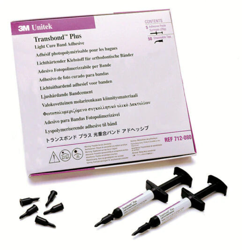 TransBond Plus Light Cure Band Adhesive Kit, 4g syringe 4/pk & 50 tips, 712-080