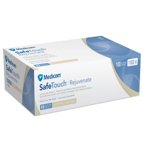 Safetouch Rejuvenate Latex Medium 100/Pk, 1163-C, Infection Control, Latex Gloves- Powder Free