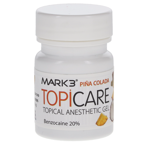 Topicare Topical Anesthetic Gel, 20% Benzocaine, 1oz jar, Pina Colada, 1585