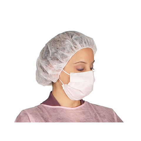SafeBasics Bouffant Caps, 21", White, 100/Pk