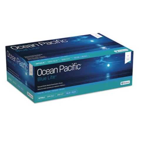 Ocean Pacific Blue Lite Nitrile Powder-Free, Large, 200/Pk