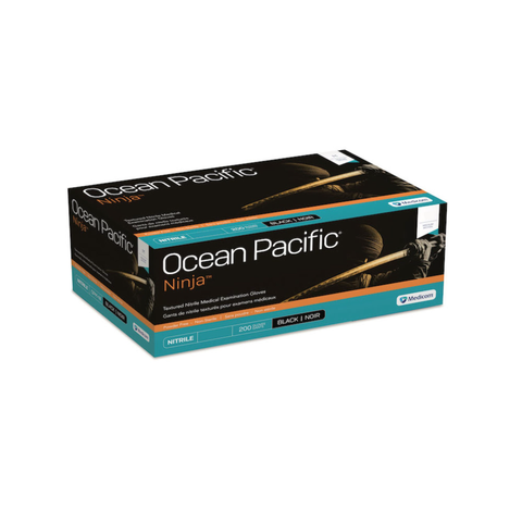 Ocean Pacific Ninja Black Nitrile Powder-Free, Small, 200/Pk