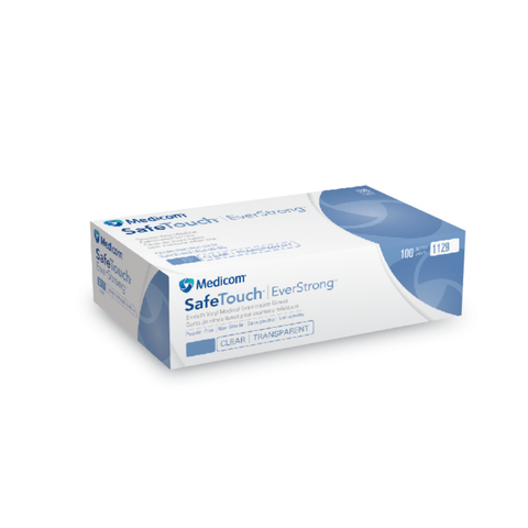 SafeTouch Vinyl Gloves PF, Extra-Large, 100/Pk