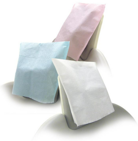 SafeBasics Head Rest Covers 10x10, Dusty Rose, 500/Pk