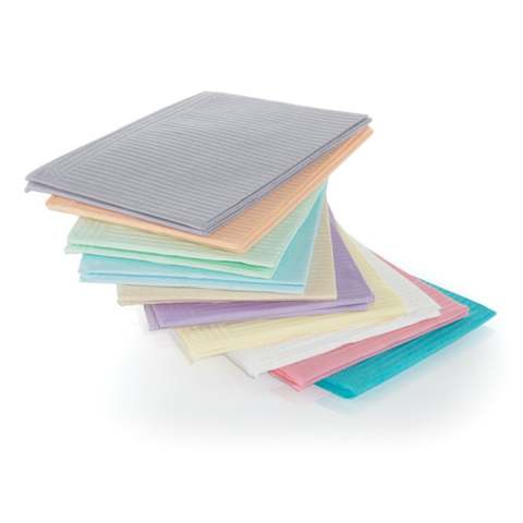 SafeBasics Dry Back Bibs 2 Ply, Dusty Rose, 500/Pk, 8286