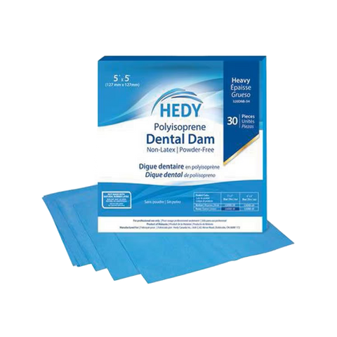 Hedy Polyisoprene Dam Blue 6X6 Heav 30/Pk, 320DNB-6H, Rubber Dam Materials, Rubber Dam