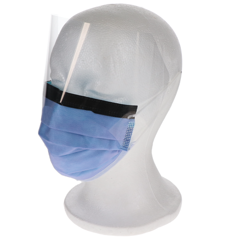 Procedure Ear Loop Face Mask with a Visor, Anti-Fog Foam, 25/Pk, PG4-1573 (Damaged Box)