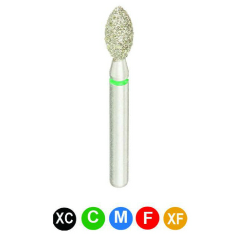 Diamond Burs, FG, Football, Super Coarse, Purple, 2.3 mm, 368-023SC, 5/Pk, C15XC