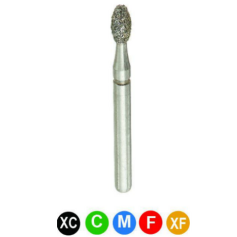 Diamond Burs, FG, Football, Medium, Blue, 1.8 mm, 379-018M, 5/Pk, C15RS