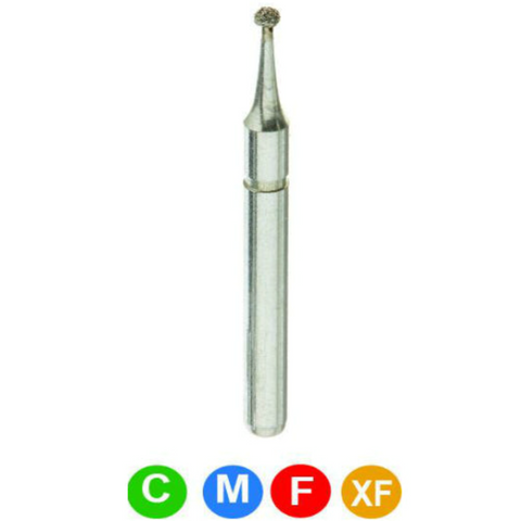 Diamond Burs, FG, Round, Coarse, Green, 1.2 mm, 801-012C, 5/Pk, A2C