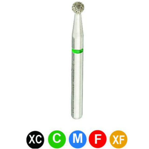 Diamond Burs, FG, Round, Coarse, Green, 1.6 mm, 801-016C, 5/Pk, A3C