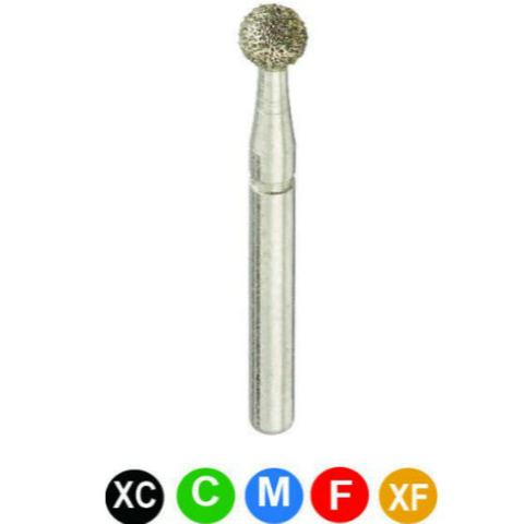 Diamond Burs, FG, Round, Coarse, Green, 2.3 mm, 801-023C, 5/Pk, A5LC