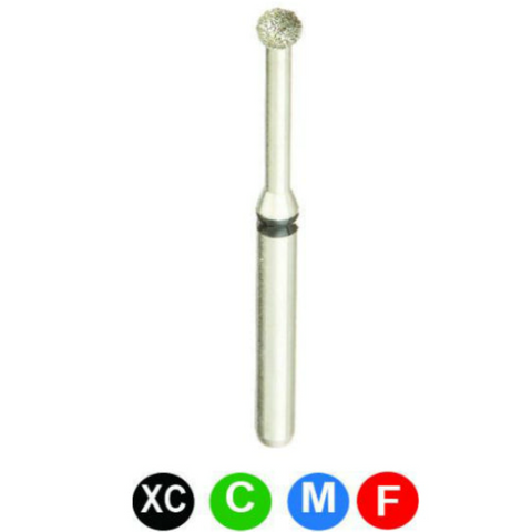 Diamond Burs, FG, Long Round, Coarse, Green, 1.4 mm, 801L-014SC, 5/Pk, ALL3SC