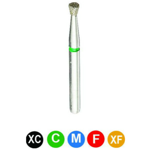 Diamond Burs, FG, Invertd Cone, Coarse, Green, 1.4 mm, 805-014C, 5/Pk, A8C