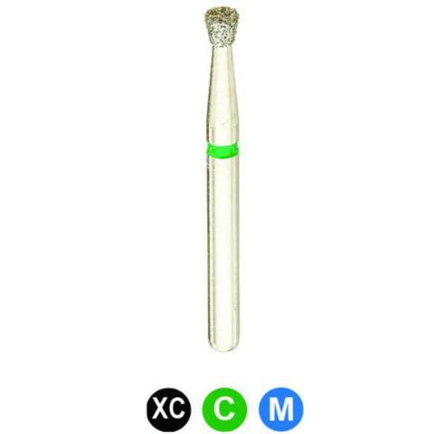 Diamond Burs, FG, Invertd Cone, Coarse, Green, 1.6 mm, 805-016C, 5/Pk, A8MC