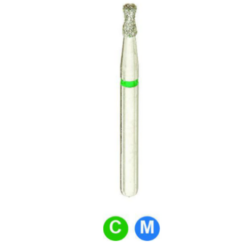 Diamond Burs, FG, Double Inverted Cone, Coarse, Green, 1.2 mm, 806-012C, 5/Pk, A10SSC