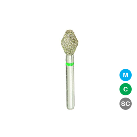 Diamond Burs, FG, Barrel, Super Coarse, Purple, 3.3 mm, 811-032SC, 5/Pk