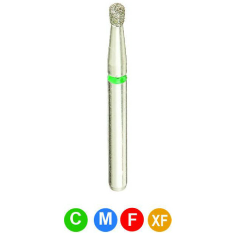 Diamond Burs, FG, Pear, Coarse, Green, 1.2 mm, 830-012C, 5/Pk, C12S2C