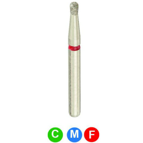Diamond Burs, FG, Pear, Medium, Blue, 1.2 mm, 830-012M, 5/Pk, C12SSM