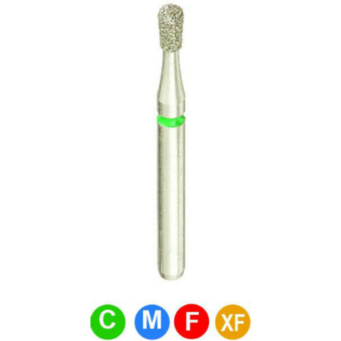 Diamond Burs, FG, Pear, Coarse, Green, 1.4 mm, 830-014C, 5/Pk, C12MC