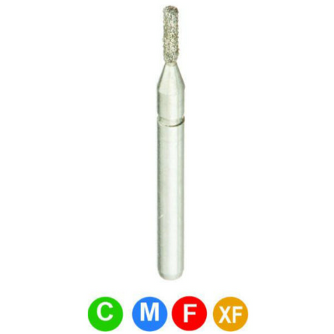 Diamond Burs, FG, Flat End Cylinder, Coarse, Green, 0.8 mm, 835-008C, 5/Pk, A12C