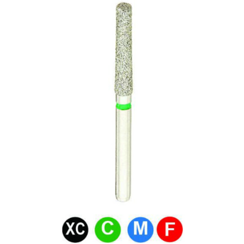 Diamond Burs, FG, Flat End Cylinder, Super Coarse, Purple, 1.8 mm, 848-018SC, 5/Pk, C2MXC
