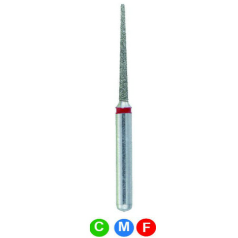 Diamond Burs, FG, Round End Taper, Coarse, Green, 1.0 mm, 850-010C, 5/Pk, CC4SSC