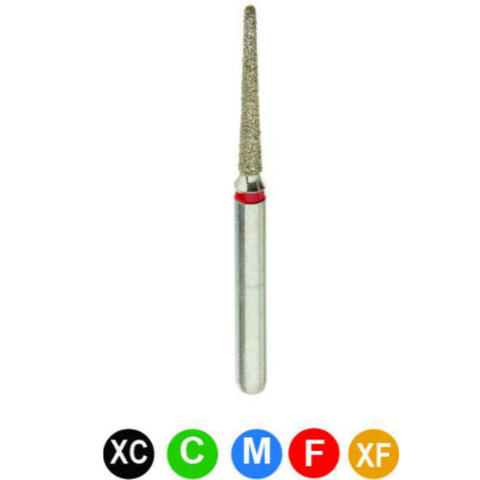 Diamond Burs, FG, Round End Taper, Coarse, Green, 1.2 mm, 850-012C, 5/Pk, CC4SC