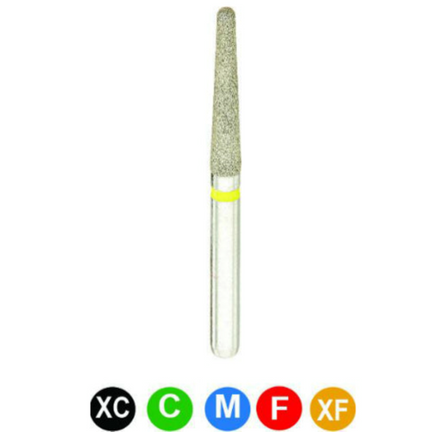 Diamond Burs, FG, Round End Taper, Coarse, Green, 1.8 mm, 850-018C, 5/Pk, CC4LC