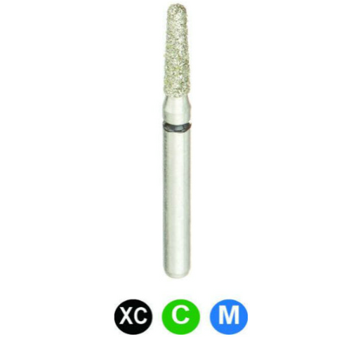 Diamond Burs, FG, Round End Taper, Coarse, Green, 1.4 mm, 855-014C, 5/Pk, B5MSSC