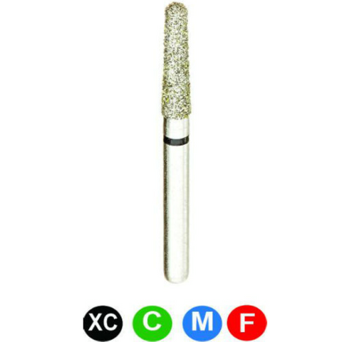 Diamond Burs, FG, Round End Taper, Coarse, Green, 1.8 mm, 856-018C, 5/Pk, B5LNC