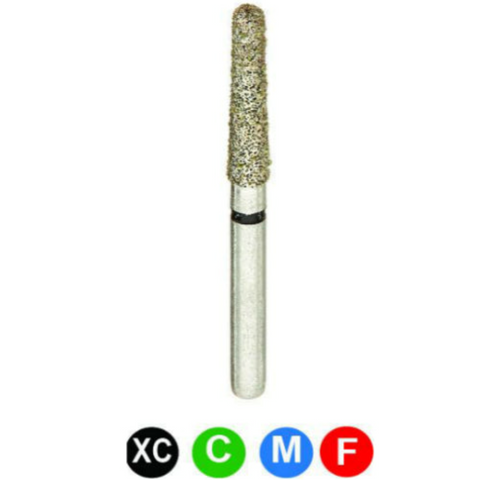 Diamond Burs, FG, Long Round End Taper, Coarse, Green, 1.8 mm, 856L-018C, 5/Pk, B5LLC