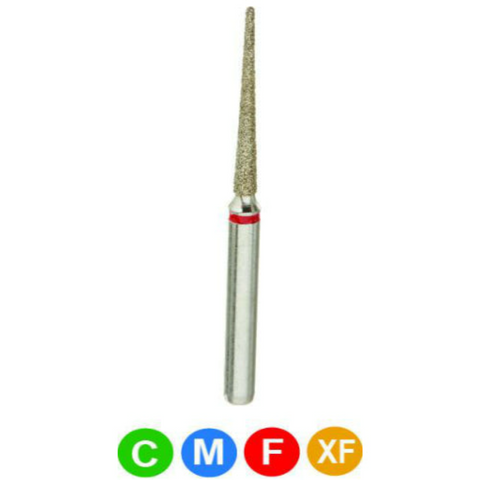 Diamond Burs, FG, Long Needle, Fine, Red, 1.0 mm, 859L-010F, 5/Pk, C6LF