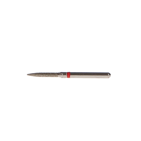 Diamond Burs, FG, Endo-Safe, Flame, , Fine, Red, 1.2 mm, 861KR-012F, 5/Pk, N1SSF