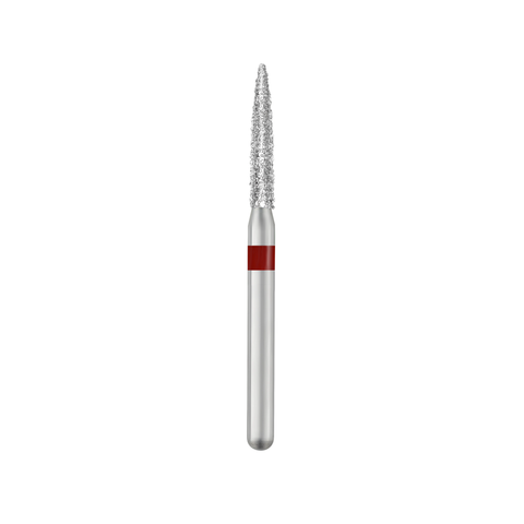 Diamond Burs, FG, Flame, Fine, Red, 1.4 mm, 862-014F, 5/Pk, B9LF