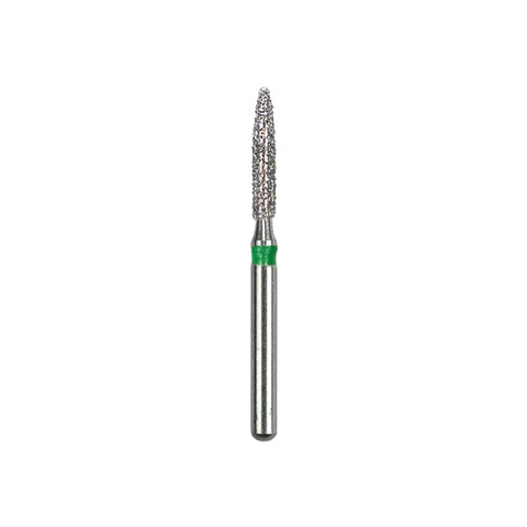 Diamond Burs, FG, Flame, Super Fine, Yellow, 1.6 mm, 862N-014XF, 5/Pk