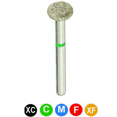 Diamond Burs, FG, Wheel, Coarse, Green, 4.0 mm, 909-040C, 5/Pk, C141C