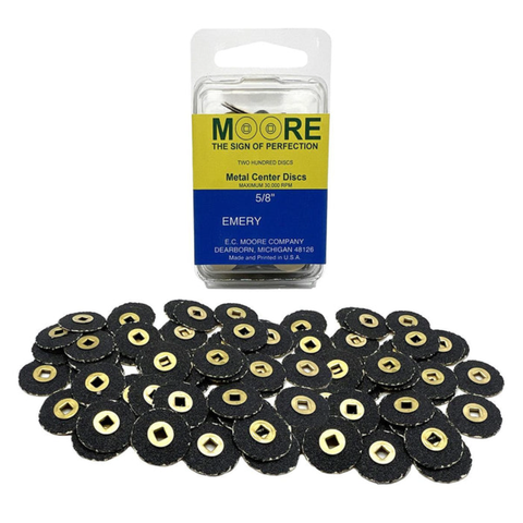 Paper Discs Brass Center 5/8" Emery Medium 200/Pk