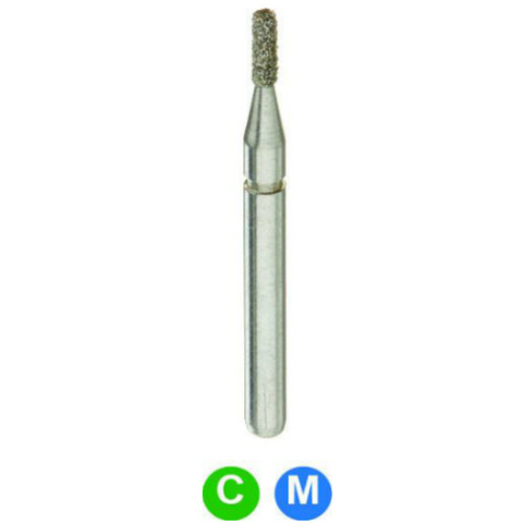 Diamond Burs, FG, Flat End Cylinder, Coarse, Green, 0.9 mm, 835-009C, 5/Pk, A13SSC