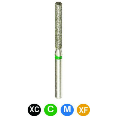 Diamond Burs, FG, Flat End Cylinder, Coarse, Green, 1.4 mm, 842/014C, 5/Pk, B1L3C
