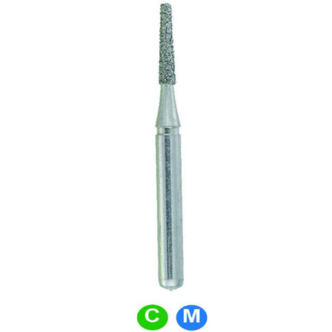Diamond Burs, FG, Flat End Taper, Coarse, Green, 1.0 mm, 846-010C, 5/Pk, D700LC