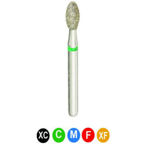 Diamond Burs, FG, Football, Coarse, Green, 2.1 mm, 379-021C, 5/Pk, C15RMSC