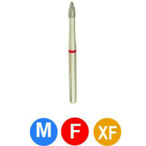 Diamond Burs, FG, Football, Fine, Red, 1.4 mm, 390-014F, 5/Pk, A24F
