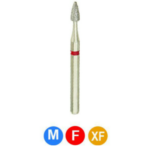 Diamond Burs, FG, Football, Fine, Red, 1.6 mm, 390-016F, 5/Pk, C21F